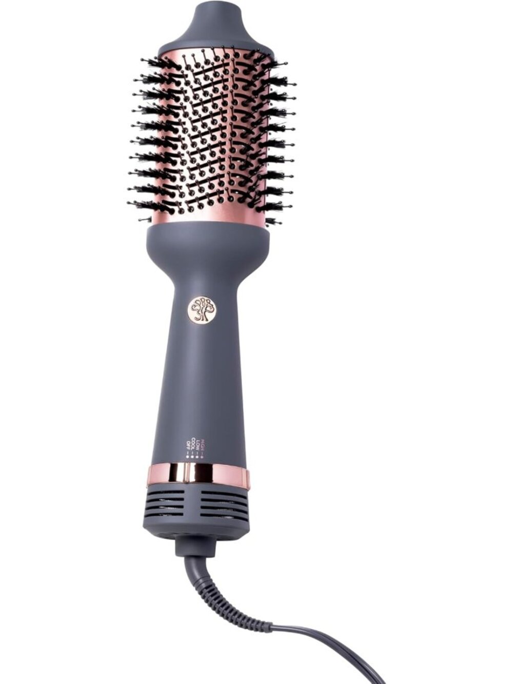 Volumizing Blow Dry Brush & Hair Dryer for Curling & Straightening - Ceramic